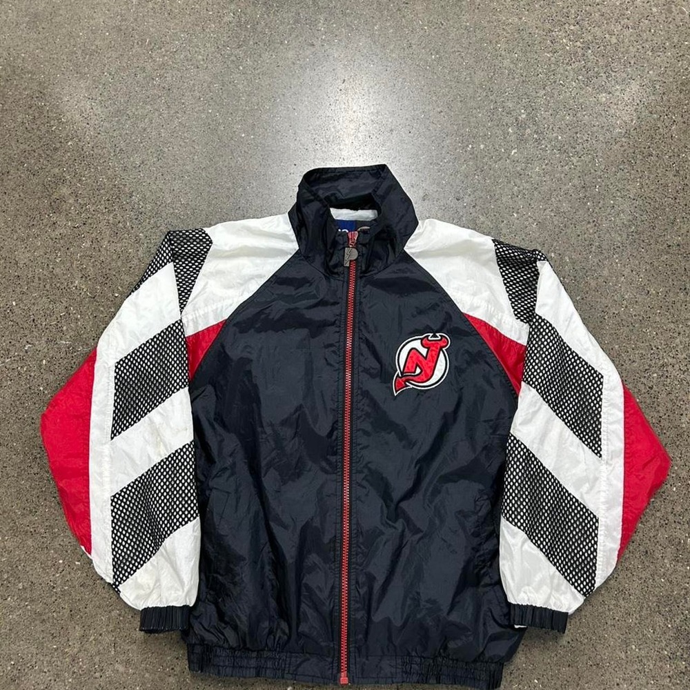 90s Pro Player New Jersey Devils Striped Jacket (Size M/L)